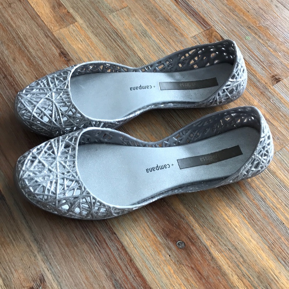 Mellisa+Campana shoes size 7 silver